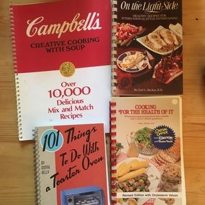 4 Spiral Bound Cookbooks 1988-2009